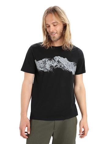 Black Icebreaker Merino Tech Lite II Short Sleeve Remarkable Range Men's T Shirts | AU 1208RVDW